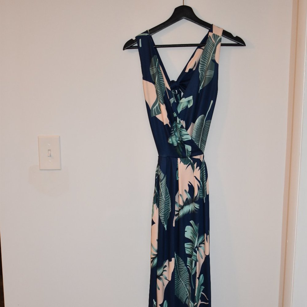 Tropical pattern summer dress